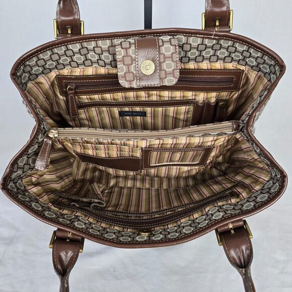 Nine West Tote Brown Tones 15" x 5" x 11" - Picture 3 of 16